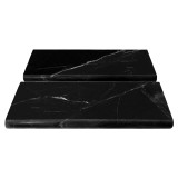 Nero Marquina Black Honed Marble 4x12 Bullnose Trim Tile Sample