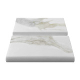 Calacatta Gold Polished Marble 3" x 6" Bullnose Trim Tile