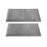 Bardiglio Gray Polished Marble 6x12 Wide Bevel Big Bevel Subway Tile Sample