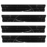 Nero Marquina Black Marble Crown Molding Honed Sample