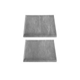 Bardiglio Gray Honed Marble 4x4 Wide Bevel Big Bevel Subway Tile