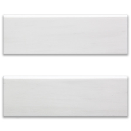 4x12 Bianco Dolomite Marble Bulnose Trim Tile Honed