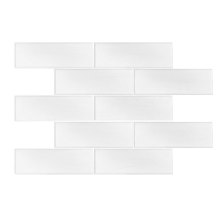 Bianco Dolomite Marble 4x12 Wide Bevel Subway Tile Honed Sample