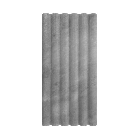 Bardiglio Gray Marble 6x12 Flute 3D Dimensional Tile Polished