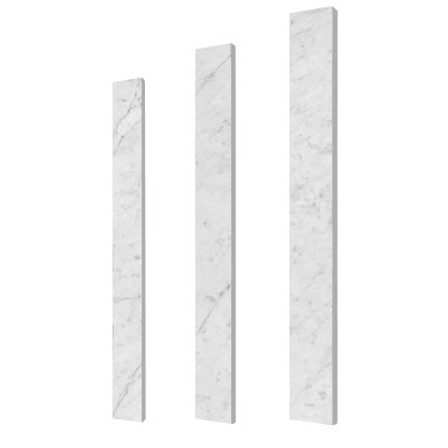 Italian White Carrera Marble Bianco Carrara 4x36 Saddle Polished