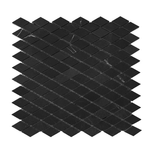 Nero Marquina Black Marble Diamond Mosaic Tile Polished