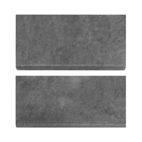 Bardiglio Gray Marble 3" x 6" Bullnose Trim Tile Honed Sample