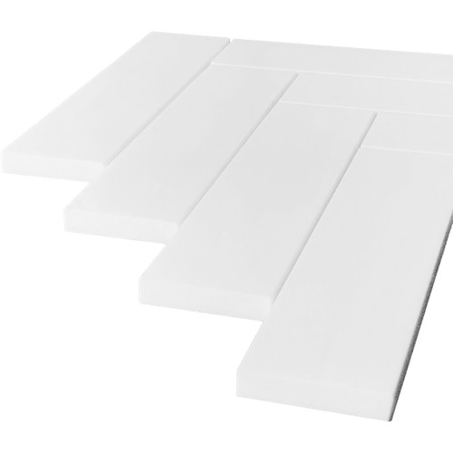Bianco Dolomite Marble 2" x 8" Herringbone Honed Mosaic Tile