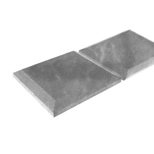 Bardiglio Gray Marble 4x4 Wide Bevel Big Bevel Polished Subway Tile Sample