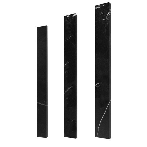 Black 4x48 Marble Door Threshold Saddle Honed