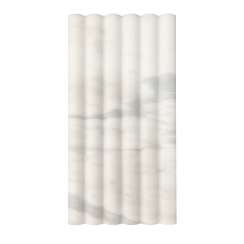 Calacatta Gold Italian Marble 6x12 Flute 3D Dimensional Tile Polished