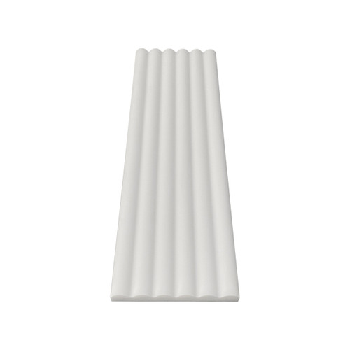 6x24 Flute 3D Dimensional Tile Bianco Dolomite Marble Honed