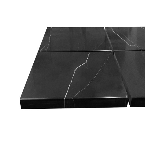 Nero Marquina Black Marble 6x6 Honed Marble Tile