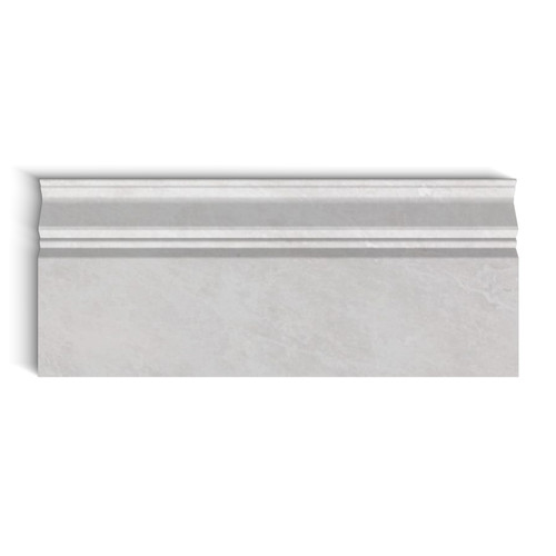 Iceberg White Marble Baseboard Molding Honed