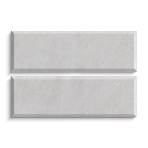 Iceberg White Marble 4x12 Wide Bevel Subway Tile Honed