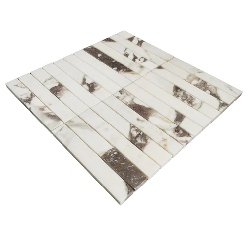 1x6 Calacatta Viola Marble Stacked Mosaic Tile Polished