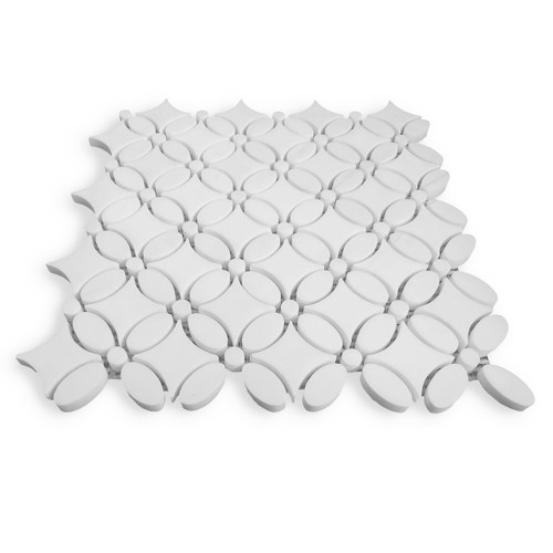 Polished Dolomite Marble May Flower Mosaic Tile with Dolomite Penny