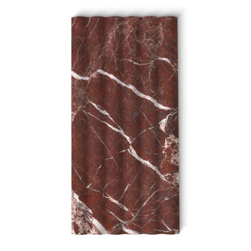 Rosso Levanto Marble 6x12 Flute 3D Dimensional Tile Polished