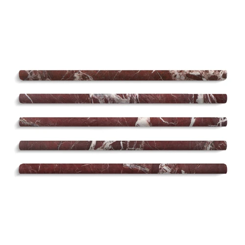 Rosso Levanto Marble Bullnose Pencil Molding Honed
