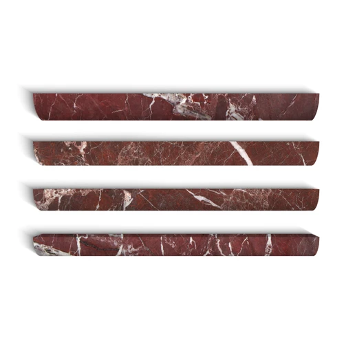 Rosso Levanto Marble Quarter Round Bullnose Trim Honed