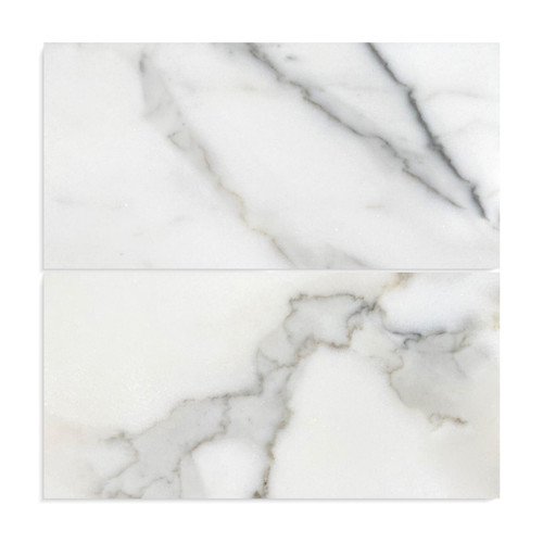 Calacatta Gold Italian Marble 6x12 Subway Tile Honed