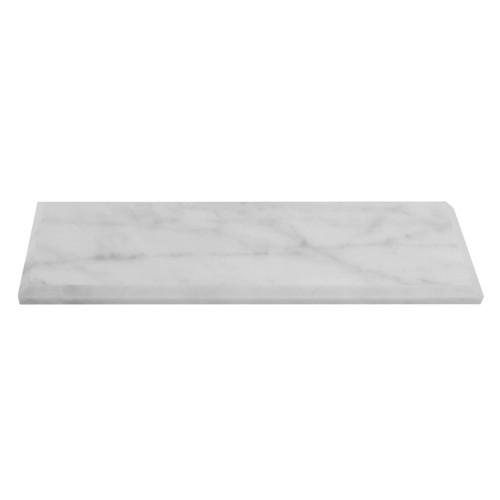 Carrara White Italian Honed Marble 6x12 Wide Beveled Subway Tile