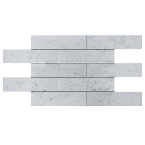 Carrara Marble Italian White Bianco Carrera 3x12 Marble Tile Polished