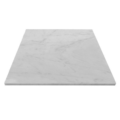 Carrara White Italian Polished Marble 24" x 24" Tile