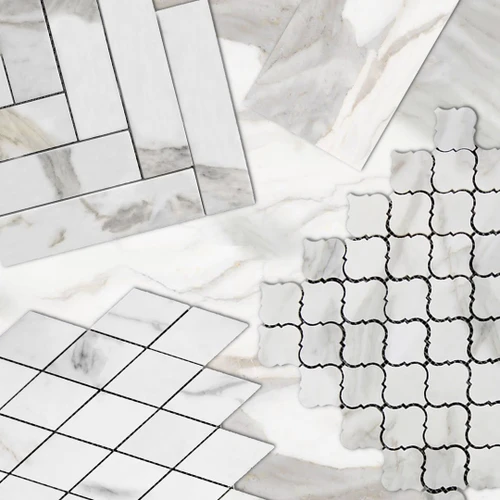 Calacatta Gold Italian Marble 4x12 Subway Tile Polished Combination