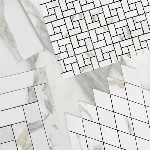 Calacatta Gold Italian Marble 24x24 Tile Polished Combination