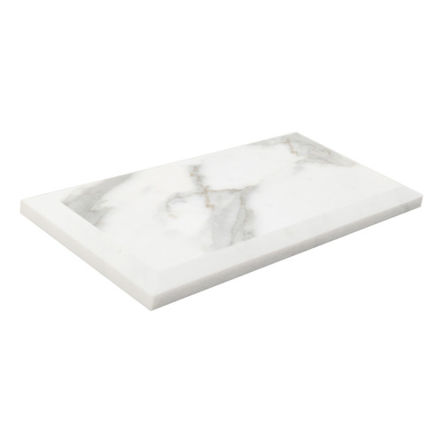 Calacatta Gold Italian Marble 3x6 Polished Subway Tile Wide Beveled