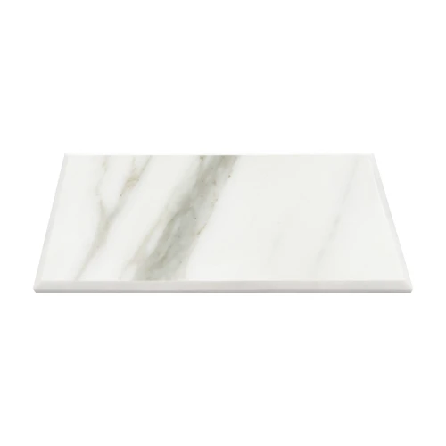 Calacatta Gold Italian Honed Marble 6x12 Wide Bevel Subway Tile