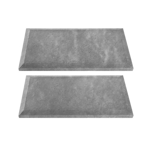 Bardiglio Gray Honed Marble 6x12 Wide Bevel Big Bevel Subway Tile