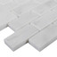 Italian White Carrera Marble Bianco Carrara 1x2 Mosaic Tile Polished