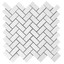 Dolomiti White Marble Italian Bianco Dolomite Herringbone Mosaic Tile Polished