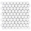 Dolomiti White Marble Italian Bianco Dolomite 1" Hexagon Mosaic Tile Polished