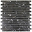 Nero Marquina Black Marble Mini Brick Mosaic Tile Polished Sample