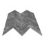 Bardiglio Gray Polished Marble 1" x 4" Chevron Mosaic Tile Sample