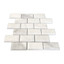 Calacatta Gold Italian Honed Marble 2x4 Wide Bevel Subway Mosaic Tile Sample