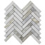 Calacatta Gold Italian Marble 1" x 4" Herringbone Mosaic Tile Polished