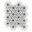 Carrara White Marble With Nero Marquina Black Center Accent Daisy Flower Waterjet Mosaic Tile Polished