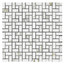 Calacatta Gold Marble Target Pinwheel Mosaic Tile with Calacatta Gold Dots Honed