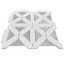 Bianco Dolomite Honed Marble with Carrara White Triangles Geometrica Mosaic Tile