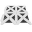 Bianco Dolomite Honed Marble Geometrica Mosaic Tile with Nero Marquina Black Triangles