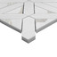 Bianco Dolomite Marble Geometrica Polished Mosaic Tile with Calacatta Gold Triangles