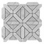 Carrara White Italian Marble Geometrica Mosaic Tile Honed