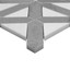 Bardiglio Gray Marble Geometrica Honed Mosaic Tile with Bianco Dolomite Triangles