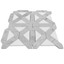 Carrara White Italian Polished Marble with Bianco Dolomite Triangles Geometrica Mosaic Tile Sample