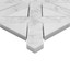 Carrara White Italian Marble with Bianco Dolomite Triangles Geometrica Polished Mosaic Tile Sample