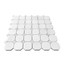 Bianco Dolomite Honed Marble Octagon with Carrara Dots Mosaic Tile